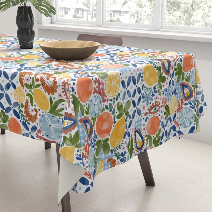 Sunny Coastal Escape Tablecloth Gallery Image 3
