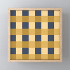 Checkered Multicolor Pattern XIV Yellow and Navy Blue Mini Art Print Gallery Image 1