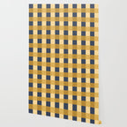 Checkered Multicolor Pattern XIV Yellow and Navy Blue Wallpaper Gallery Image 2