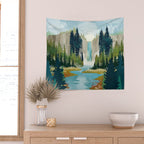 Waterfall Vista Wall Tapestry Gallery Image 2