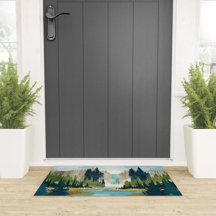 Waterfall Vista Welcome Mat Gallery Image 3