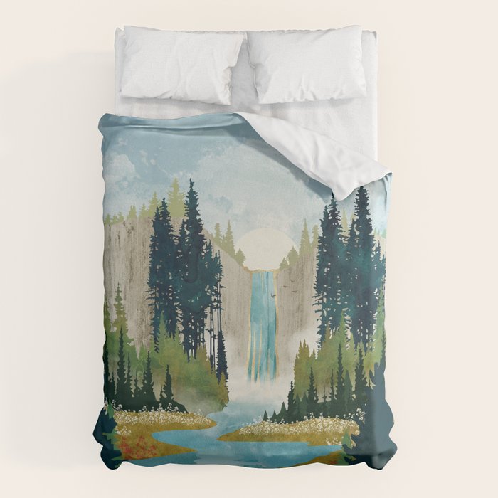 Waterfall Vista Duvet Cover Gallery Image 1
