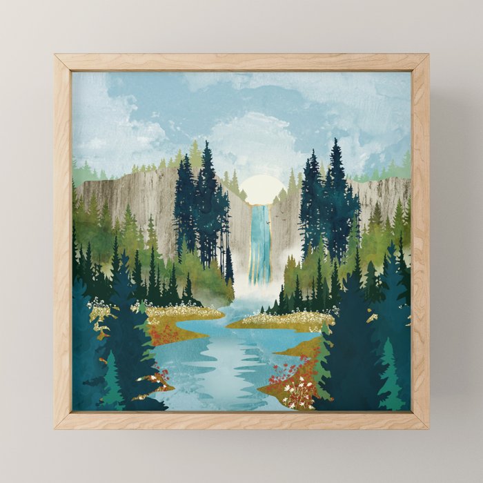 Waterfall Vista Mini Art Print Gallery Image 1
