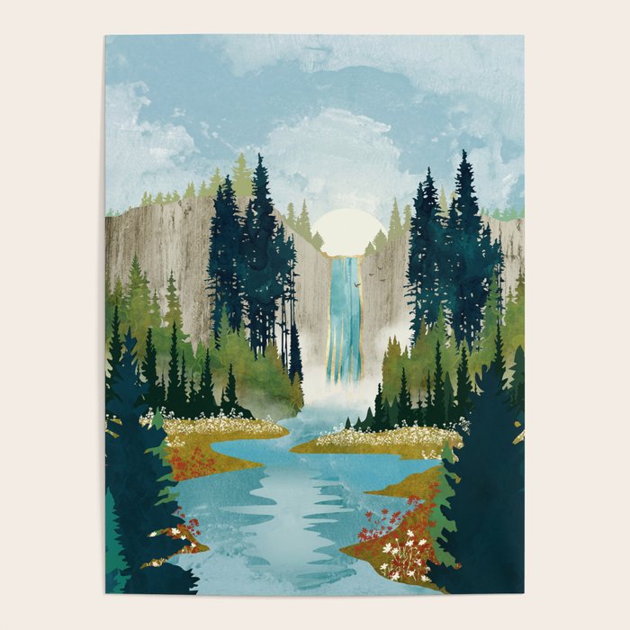 Waterfall Vista Poster Gallery Image 1