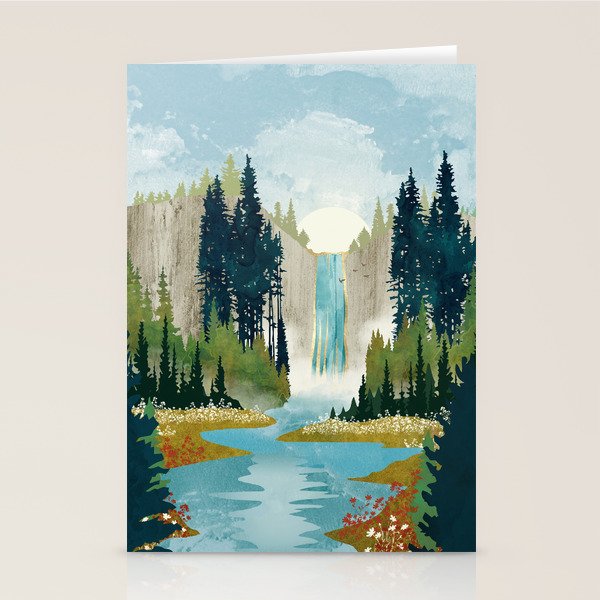 Waterfall Vista Stationery Card Gallery Image 2