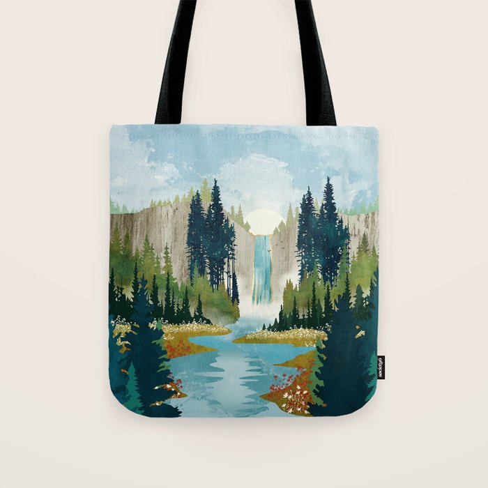 Waterfall Vista Tote Bag Gallery Image 1