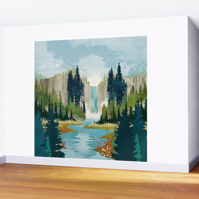 Waterfall Vista Wall Mural Gallery Image 2