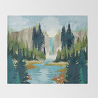 Waterfall Vista Throw Blanket Gallery Image 2