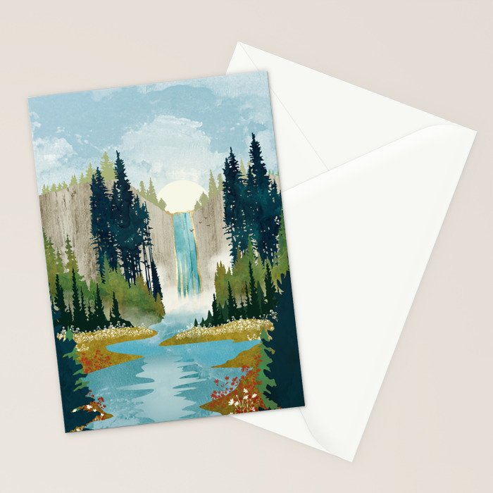Waterfall Vista Stationery Card Gallery Image 2