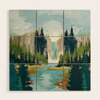 Waterfall Vista Wood Wall Art Gallery Image 1