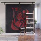 Crimson Dream In Black Wall Mural Gallery Image 1