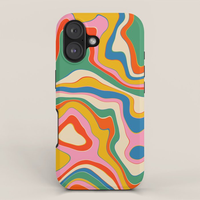 Trippy Rainbow Melt Colorful Abstract Pattern iPhone Case Gallery Image 1