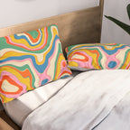 Trippy Rainbow Melt Colorful Abstract Pattern Pillow Sham Gallery Image 2