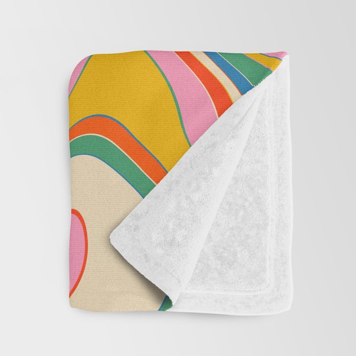 Trippy Rainbow Melt Colorful Abstract Pattern Throw Blanket Gallery Image 3