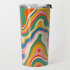 Trippy Rainbow Melt Colorful Abstract Pattern Travel Mug Gallery Image 2