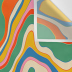 Trippy Rainbow Melt Colorful Abstract Pattern Wall Tapestry Gallery Image 3