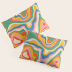 Trippy Rainbow Melt Colorful Abstract Pattern Pillow Sham Gallery Image 3