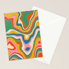 Trippy Rainbow Melt Colorful Abstract Pattern Stationery Card Gallery Image 2