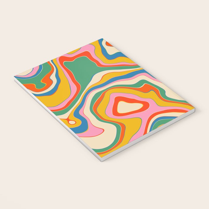 Trippy Rainbow Melt Colorful Abstract Pattern Notebook Gallery Image 3