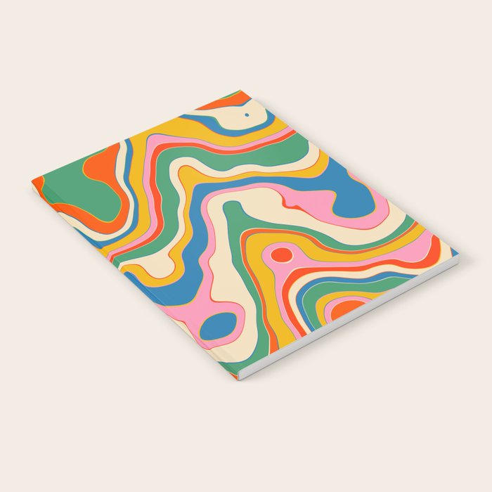 Trippy Rainbow Melt Colorful Abstract Pattern Notebook Gallery Image 1