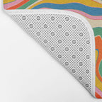 Trippy Rainbow Melt Colorful Abstract Pattern Bath Mat Gallery Image 2