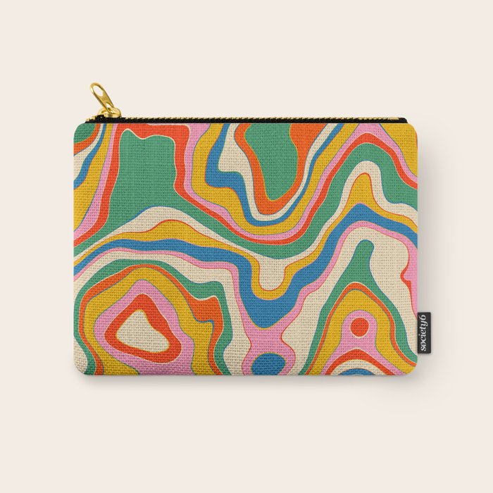 Trippy Rainbow Melt Colorful Abstract Pattern Carry All Pouch Gallery Image 1