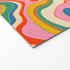 Trippy Rainbow Melt Colorful Abstract Pattern Welcome Mat Gallery Image 2