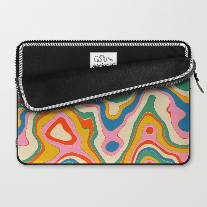 Trippy Rainbow Melt Colorful Abstract Pattern Laptop Sleeve Gallery Image 2