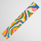Trippy Rainbow Melt Colorful Abstract Pattern Table Runner Gallery Image 3