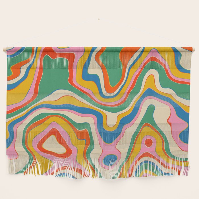 Trippy Rainbow Melt Colorful Abstract Pattern Wall Hanging Gallery Image 1
