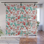Mele Kalikimaka Hawaiian Christmas gingerbread cookies // white background Wall Mural Gallery Image 1