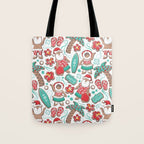 Mele Kalikimaka Hawaiian Christmas gingerbread cookies // white background Tote Bag Gallery Image 1