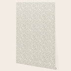 Diagonal Trailing Ditsy Floral - Cream Blue Wallpaper Gallery Image 2