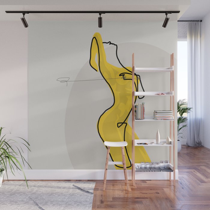 Mustard Moonlight  Wall Mural Gallery Image 1