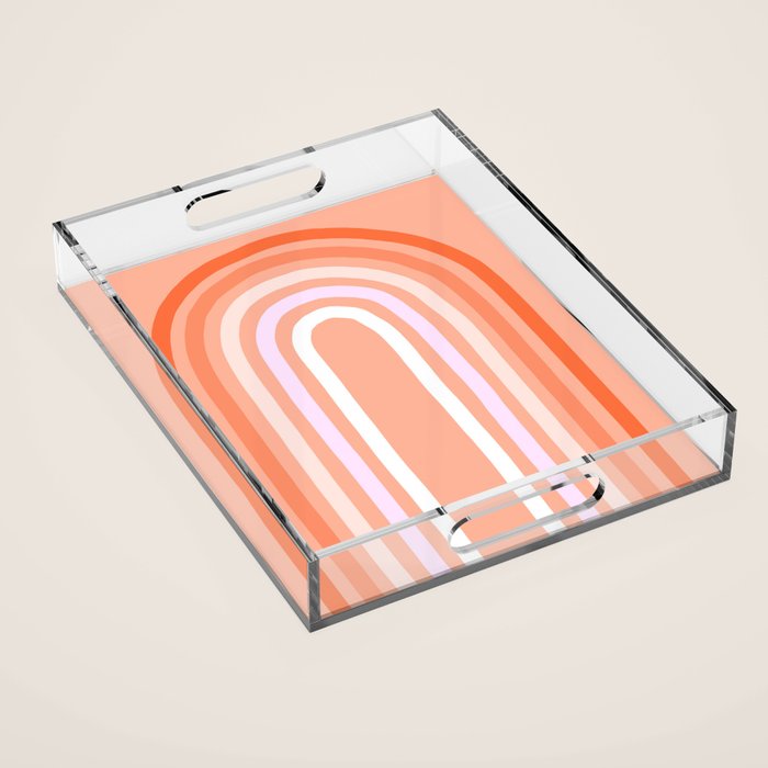 Rise above the Rainbow - Peachy pastels Acrylic Tray Gallery Image 1