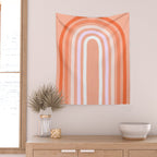 Rise above the Rainbow - Peachy pastels Wall Tapestry Gallery Image 2