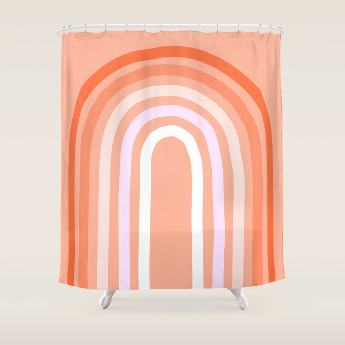 Rise above the Rainbow - Peachy pastels Shower Curtain Gallery Image 1