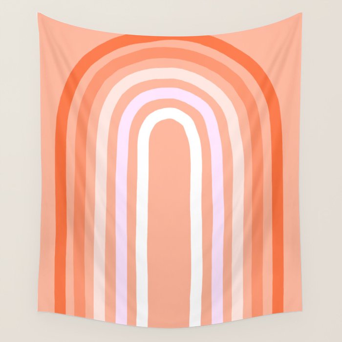 Rise above the Rainbow - Peachy pastels Wall Tapestry Gallery Image 4