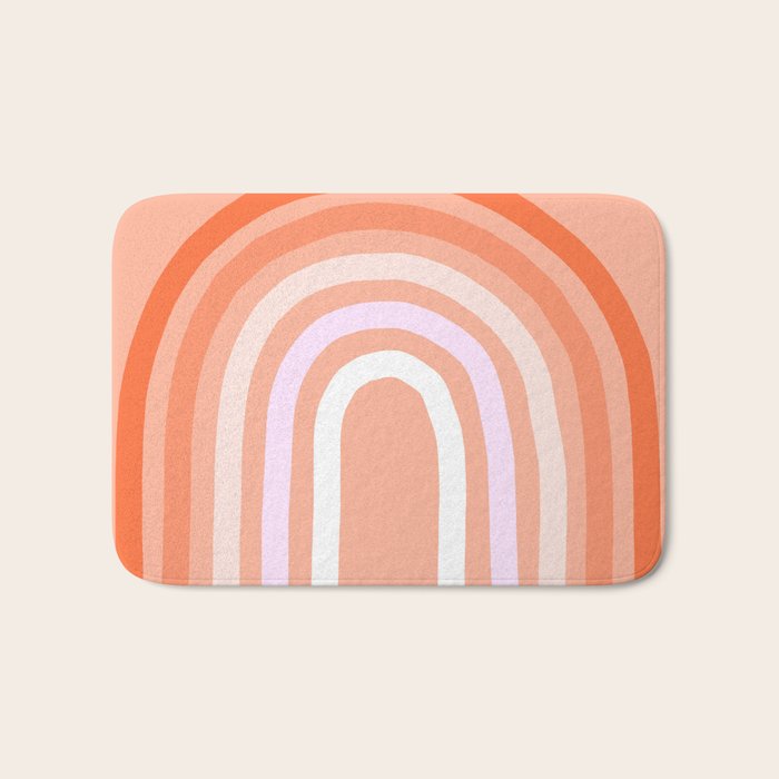 Rise above the Rainbow - Peachy pastels Bath Mat Gallery Image 1