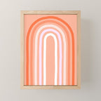 Rise above the Rainbow - Peachy pastels Mini Art Print Gallery Image 1