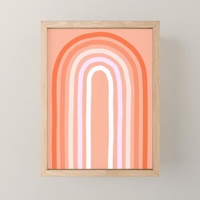 Rise above the Rainbow - Peachy pastels Mini Art Print Gallery Image 1