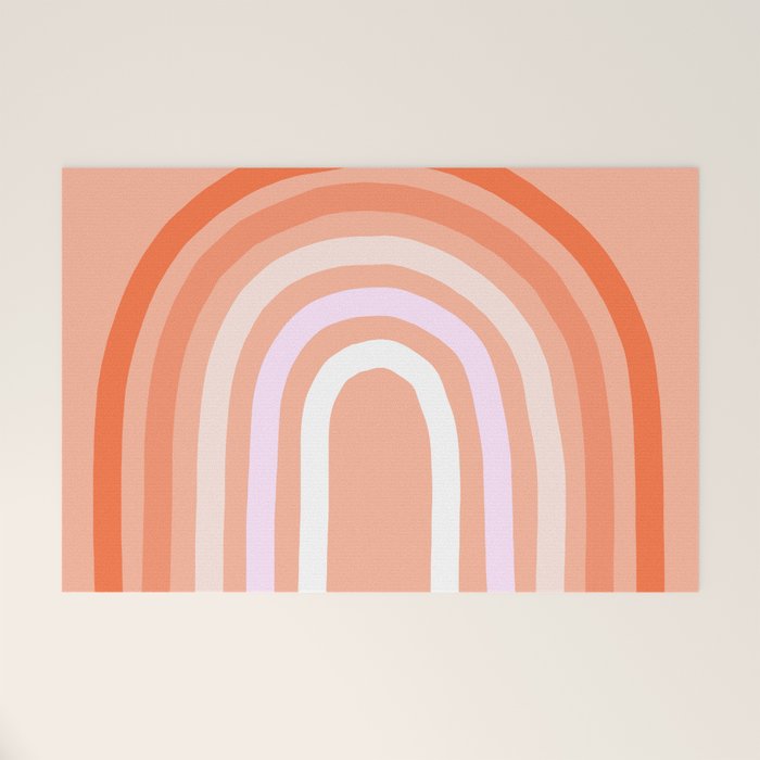 Rise above the Rainbow - Peachy pastels Welcome Mat Gallery Image 1