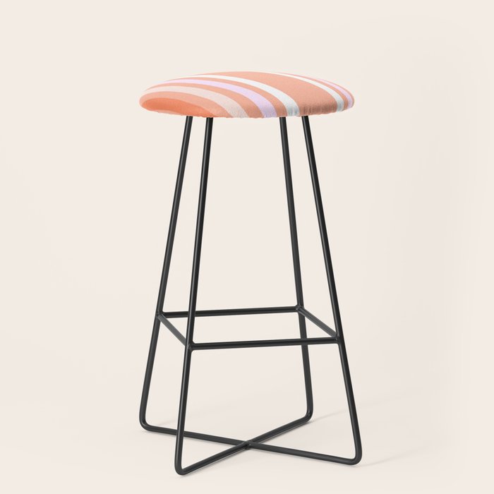 Rise above the Rainbow - Peachy pastels Stool Gallery Image 1