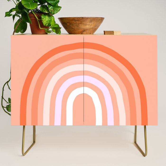 Rise above the Rainbow - Peachy pastels Credenza Gallery Image 1