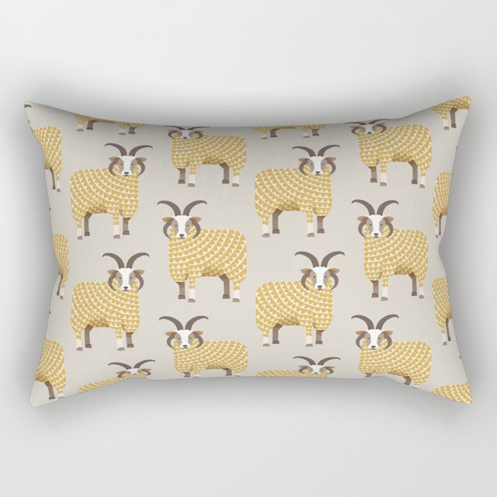 Whimsical Jacob Sheep Rectangular Pillow Gallery Image 1