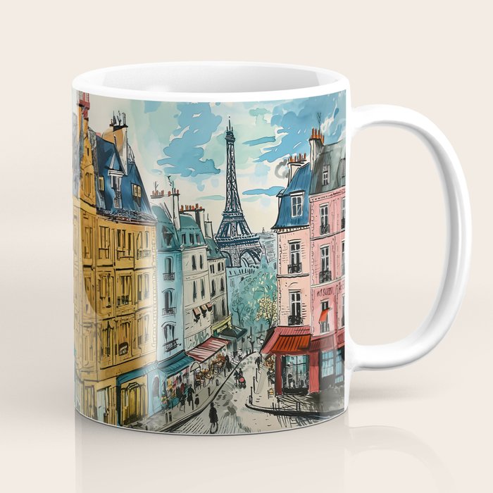 Paris Illustration Coffee Mug Gallery Image 1