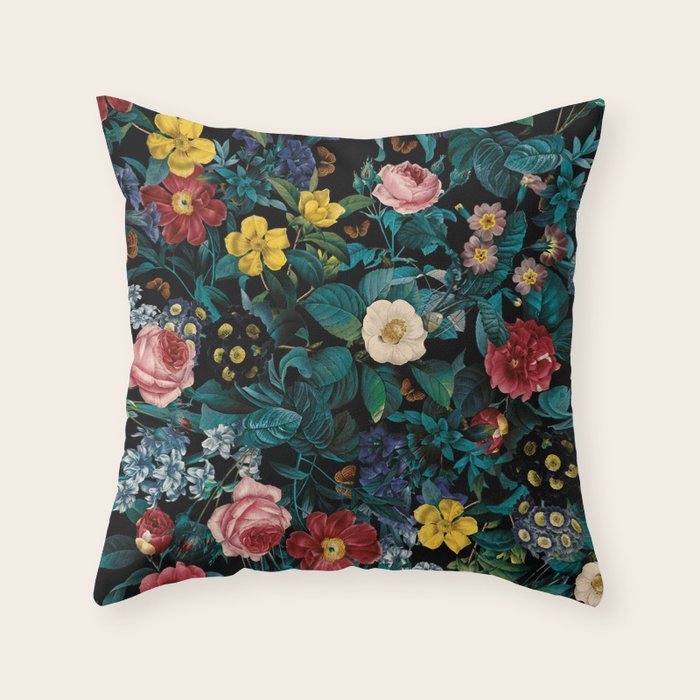 Night Garden XXV Throw Pillow Gallery Image 6