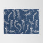 Jellyfish Print - Navy Rug Gallery Image 2