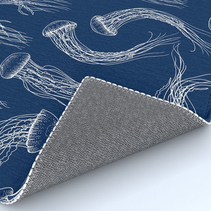 Jellyfish Print - Navy Rug Gallery Image 4