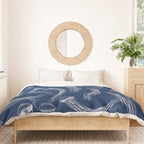 Jellyfish Print - Navy Duvet Cover Gallery Image 3